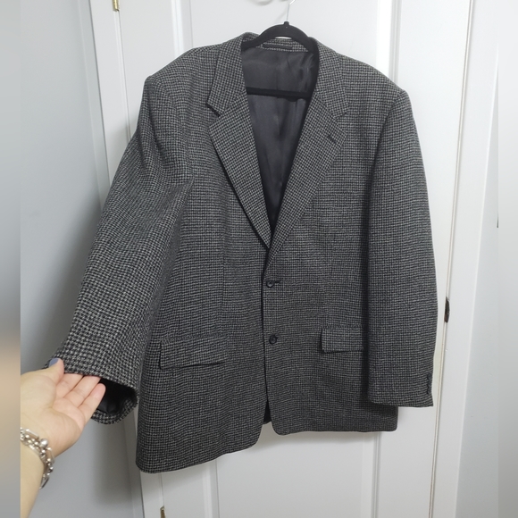 PROTOCOL Houndstooth Wool Blazer Jacket - Picture 2 of 11